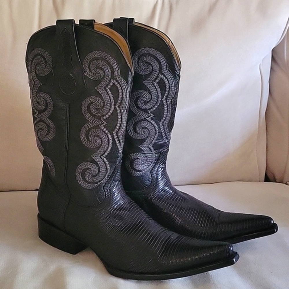 Johnn Whaynee Cowboy Leather Boots Men's